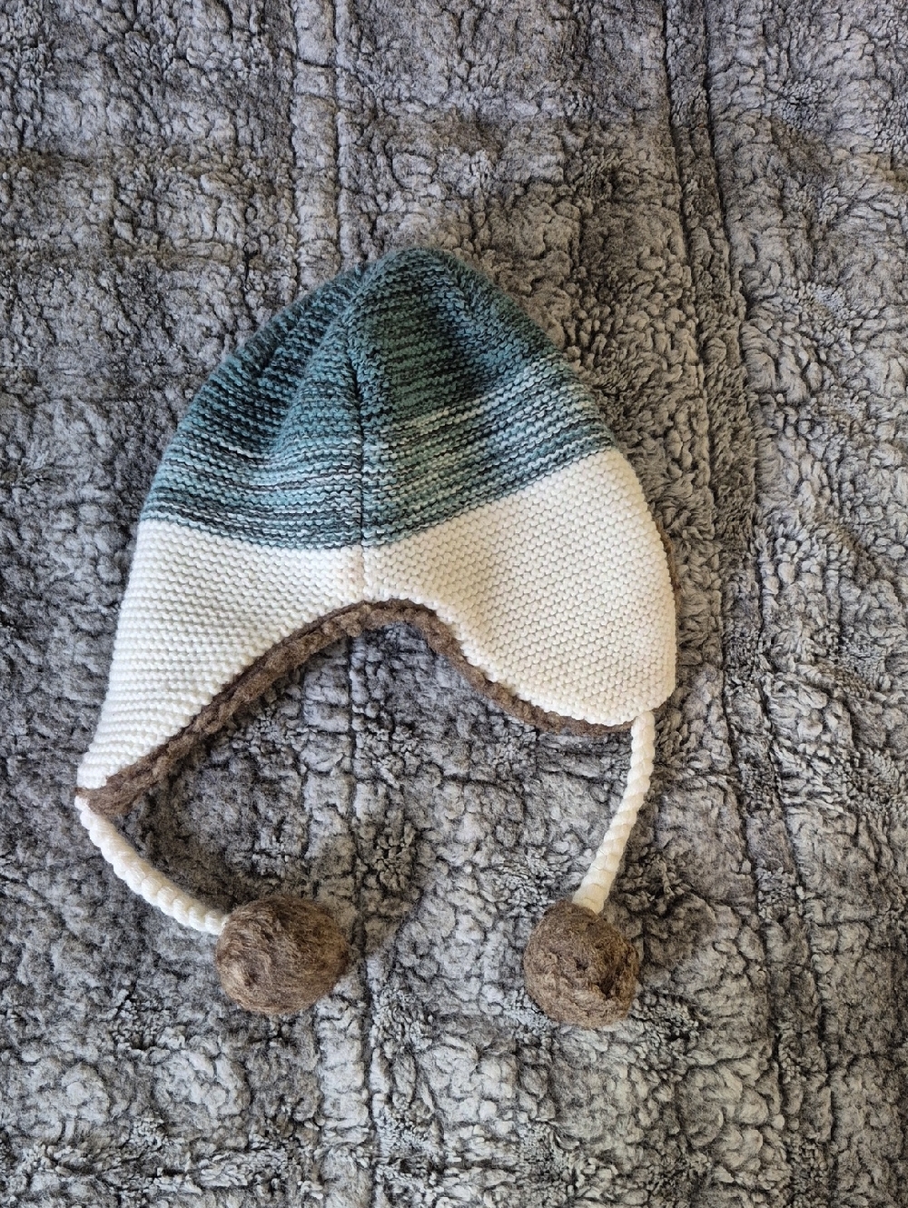 3M Thinsulate Knit Trapper Hat - Teal & Brown (706) - Picture 5 of 6